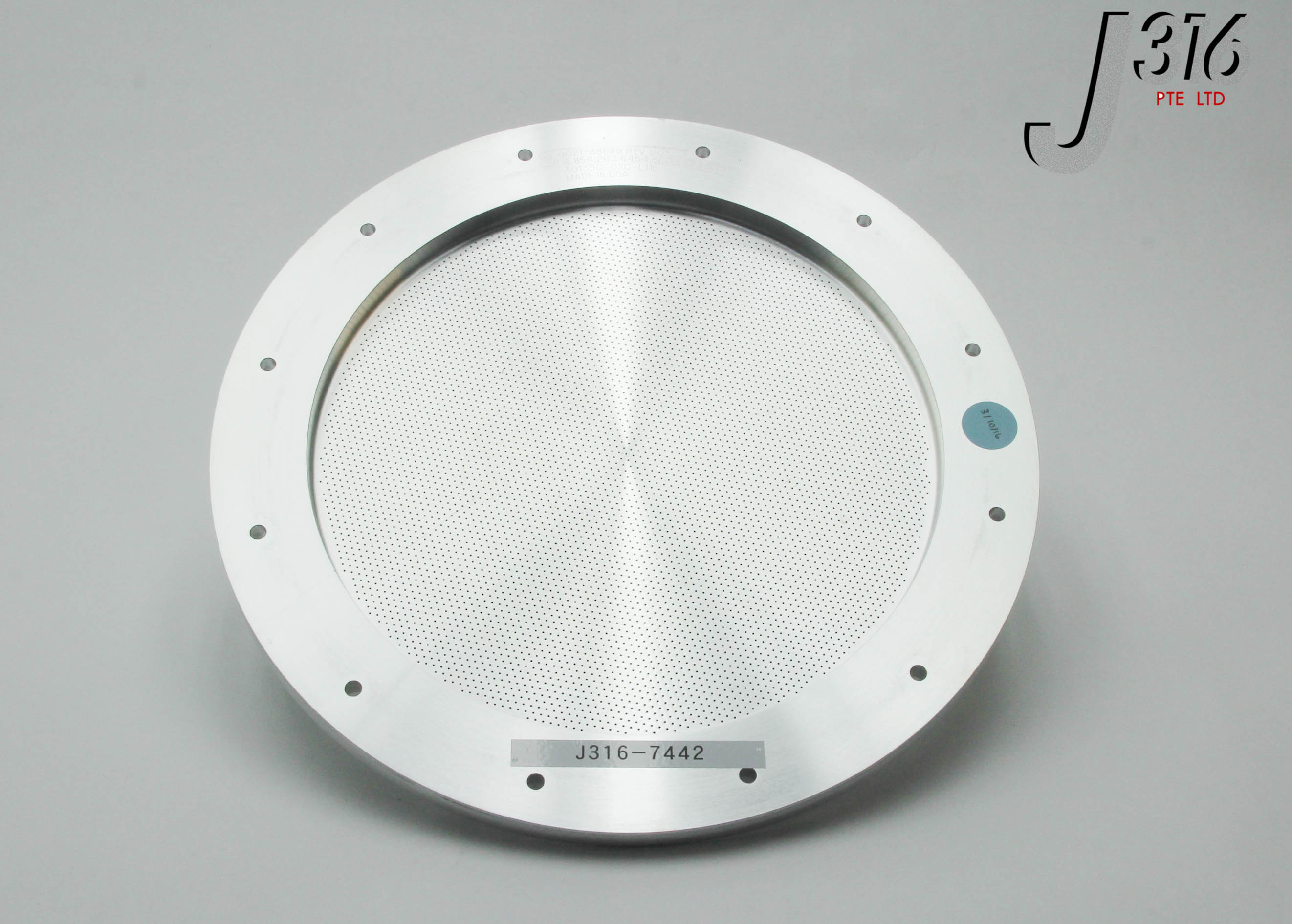 その他 BAK 7442 APPLIED MATERIALS PLATE, PERF 200MM EMISSIVITY-INVARIANT 0021